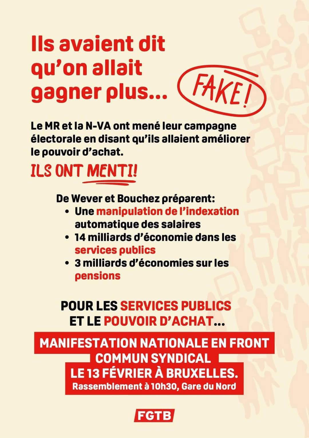 Manifestation 13 FEV 25 BXL